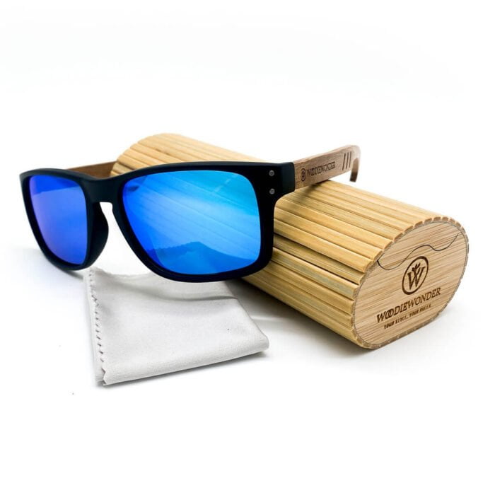 Drewniane okulary przeciwsłoneczne Luzon Blue - obrazek 3