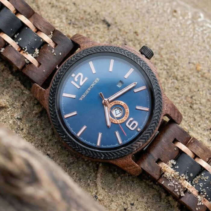 Sagilo blue zegarek męski drewniany