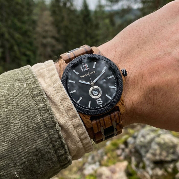 Zegarek drewniany Sagilo Dark - obrazek 4