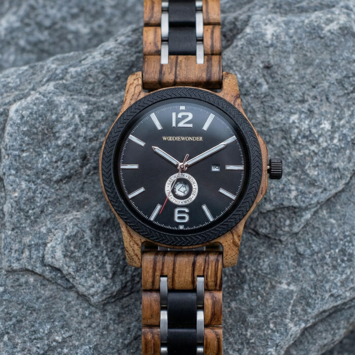 Zegarek drewniany Sagilo Dark - obrazek 3